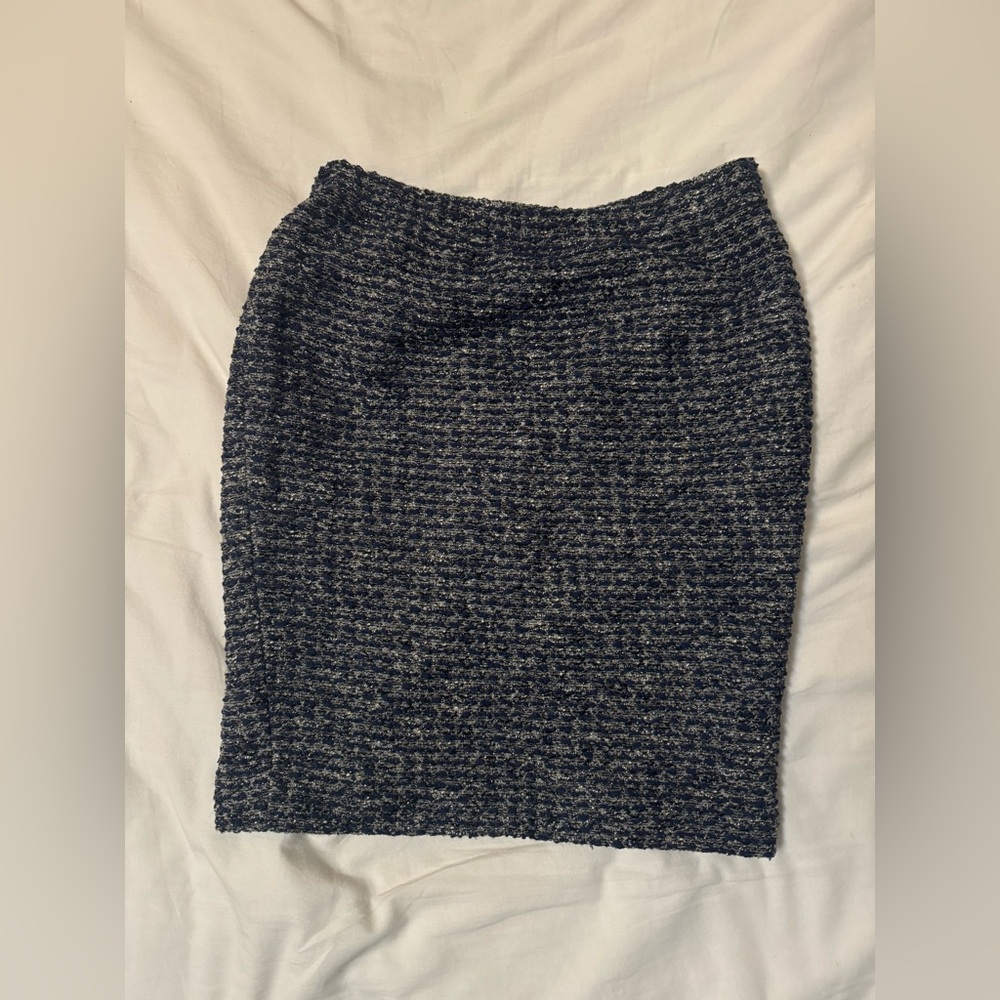 St John sequin tweed pencil skirt